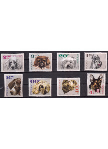 POLONIA 1969 francobolli tematica Fauna nuovi Cani Yvert Tellier 1748-55